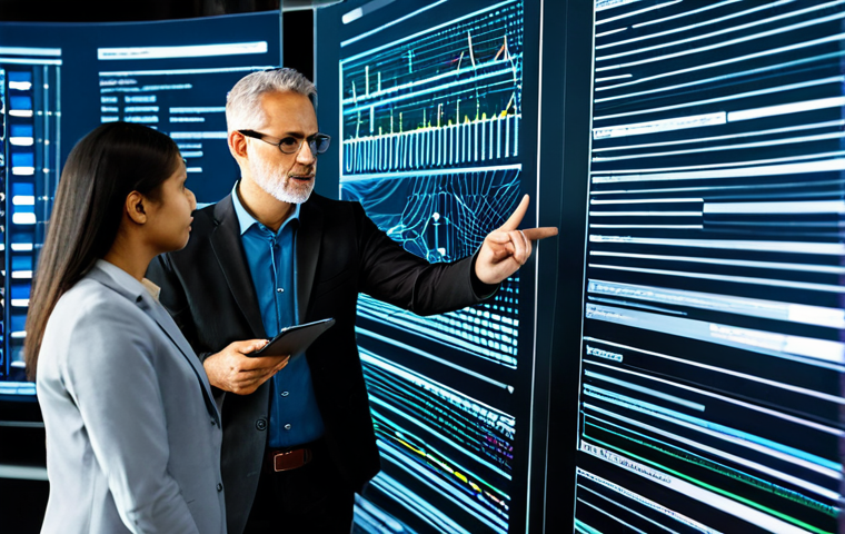 A diverse team of professional data architects and engineers, fully clothed in modest, modern business attire, collaborating in a high-tech data command center. They are gathered around a large, interactive holographic display showcasing intricate, flowing data visualizations and network graphs, representing complex data being organized and processed. Some team members are pointing at the display, while others are reviewing digital reports on sleek tablets. Professional studio photography, perfect anatomy, correct proportions, natural pose, well-formed hands, proper finger count, natural body proportions, ultra-detailed, sharp focus, cinematic lighting, high quality, safe for work, appropriate content, fully clothed, professional, modest clothing.