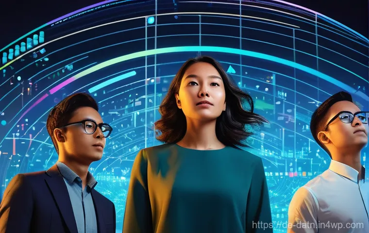 데이터 처리의 용이성을 위한 빅데이터 프레임워크 - **Prompt 1: The Data Navigator**
    A vibrant, illustrative image depicting a young, diverse team o...