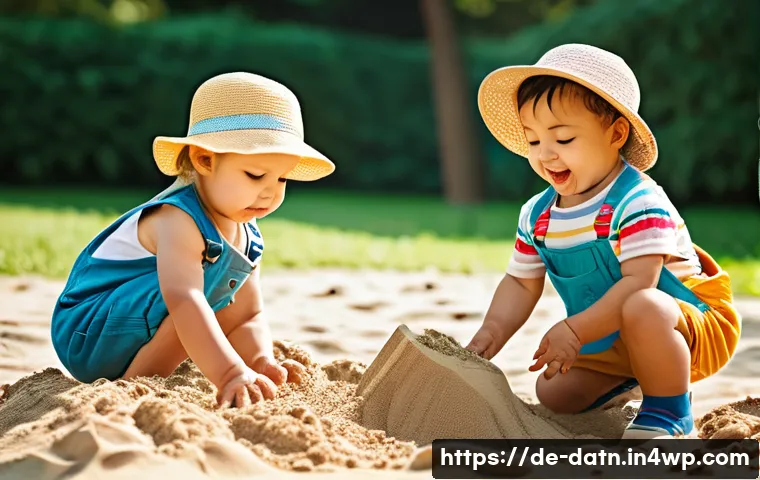 빅데이터 분석 프레임워크의 커뮤니티 지원 - **Prompt:** A sunny afternoon in a park in Berlin. A group of ethnically diverse toddlers are playin...