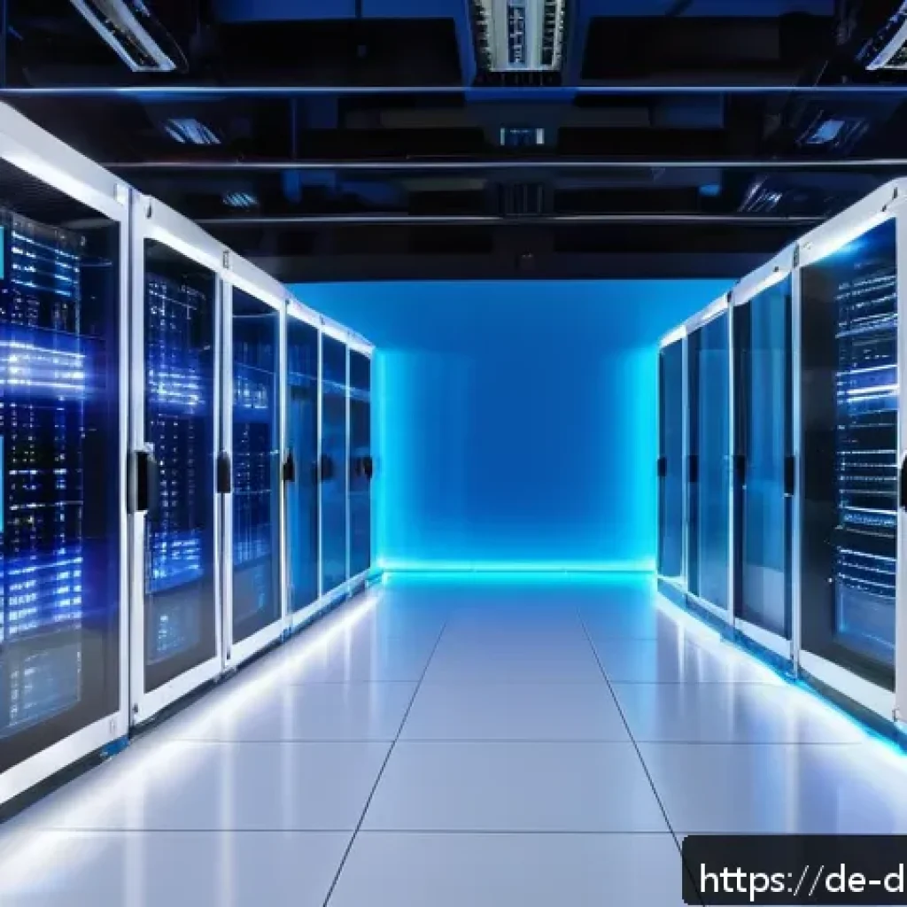 빅데이터 분석 프레임워크의 확장성 평가 - A futuristic data center interior showcasing a modular architecture design for big data processing: ...