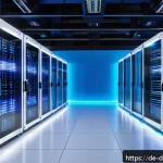 Home 18 빅데이터 분석 프레임워크의 확장성 평가 - A futuristic data center interior showcasing a modular architecture design for big data processing: ...