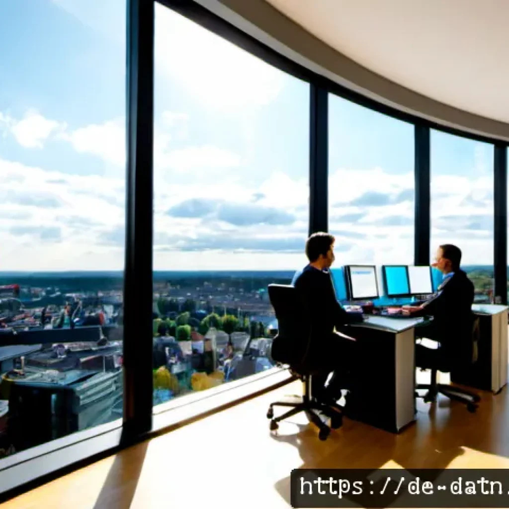 빅데이터 분석을 위한 클라우드 플랫폼 평가 - Photorealistic modern data analytics office in Frankfurt, Germany, a diverse team of cloud engineers...